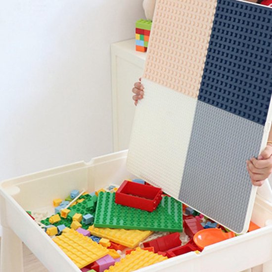 Eik schetsen Overweldigen Kidsfun© Speeltafel - Opbergruimte - Duplo tafel - Lego tafel -  Activiteiten tafel | bol.com