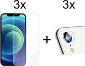 Beschermglas iPhone XR Screenprotector 3 stuks - iPhone XR Screenprotector - iPhone XR Screen Protector Camera - 3 stuks