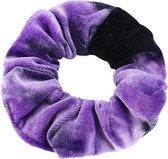 Scrunchies – Velvet Scrunchies – 2x – Paars/Zwart – 2 stuks – Musthave Haaraccessore – Scrunche Pack – Luxe kwaliteit – Haarelastiek – Elastiekje – Elastiek – Haarwokkel – Haarverz