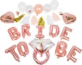 Feestpakket "Bride to be" 29 delig - Vrijgezellenfeest - Bride to be - Bachelorette Party - Bridal shower - Rose Gold - Ballonnen - Slinger - Decoratie - Versiering