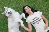 Wet Noses And Wagging Tails Hond T-Shirt, Grappige T-Shirt, Schattige Poot T-Shirt, Cadeaus Voor Hondenliefhebbers, Unisex T-Shirt,D001-001W, L, Wit