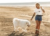 Cute Paw Print Unisex T-Shirt, Hondenpoot Shirt Voor Ledereen, Cadeau Voor Hond Moeders En Vaders, T-shirts Voor Hondenliefhebbers,D001-009W, S, Wit