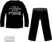 Star Wars heren pyjama " I feel a disturbance in the force", zwart, maat M