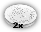 Renata 315 / SR 716SW zilveroxide knoopcel horlogebatterij 2 (twee) stuks