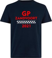 T-shirt navy blauw/rood GP Zandvoort 2021 | race supporter fan shirt | Grand Prix circuit Zandvoort | Formule 1 fan | Max Verstappen / Red Bull racing supporter | racing souvenir | maat 3XL