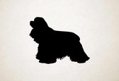 Silhouette hond - Cocker Spaniel - Cocker spaniel - XS - 24x30cm - Zwart - wanddecoratie