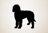 Silhouette hond - Labradoodle - L - 77x75cm - Zwart - wanddecoratie