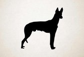 Silhouette hond - Kaikadi - M - 61x60cm - Zwart - wanddecoratie