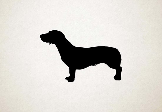 Silhouette hond - Drever - S - 38x60cm - Zwart - wanddecoratie