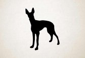 Silhouette hond - Ibizan Hound - M - 76x60cm - Zwart - wanddecoratie
