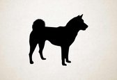 Silhouette hond - Shikoku Ken - M - 60x69cm - Zwart - wanddecoratie