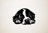 Wanddecoratie - Hond - Sint Bernard 2 - S - 42x58cm - Zwart - muurdecoratie - Line Art