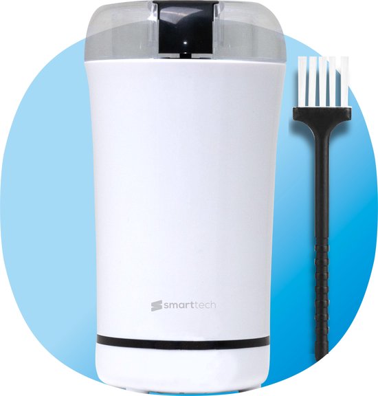 Smarttech® elektrische koffiemolen | multifunctionle bonenmalers | kruidenmolen | verse koffiebonen | espressomachine - french press - percolator | wit