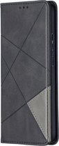 Nokia 5.4 Hoesje - Coverup Geometric Book Case - Zwart