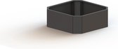 MySteel Gepoedercoat staal plantenbak Boston 800  - Kleur: RAL9005 (zwart) - Hoogte: 400mm