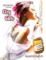 City Girls Grayscale Coloring Book