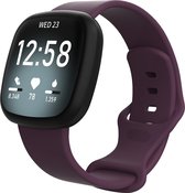 Versa 3 / Sense sport band - donkerpaars - Geschikt voor Fitbit