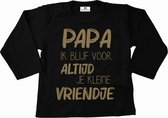 Shirt jongen-zwart-goud-papa ik blijf voor altijd je kleine vriendje-Maat 104