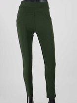 Dames tregging Romy M/L - Army Green - Luxe & Comfort - Hoge Taille