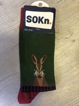 SOKn. trendy sokken  "KONIJN" maat 40-46  (Ook leuk om kado te geven !)