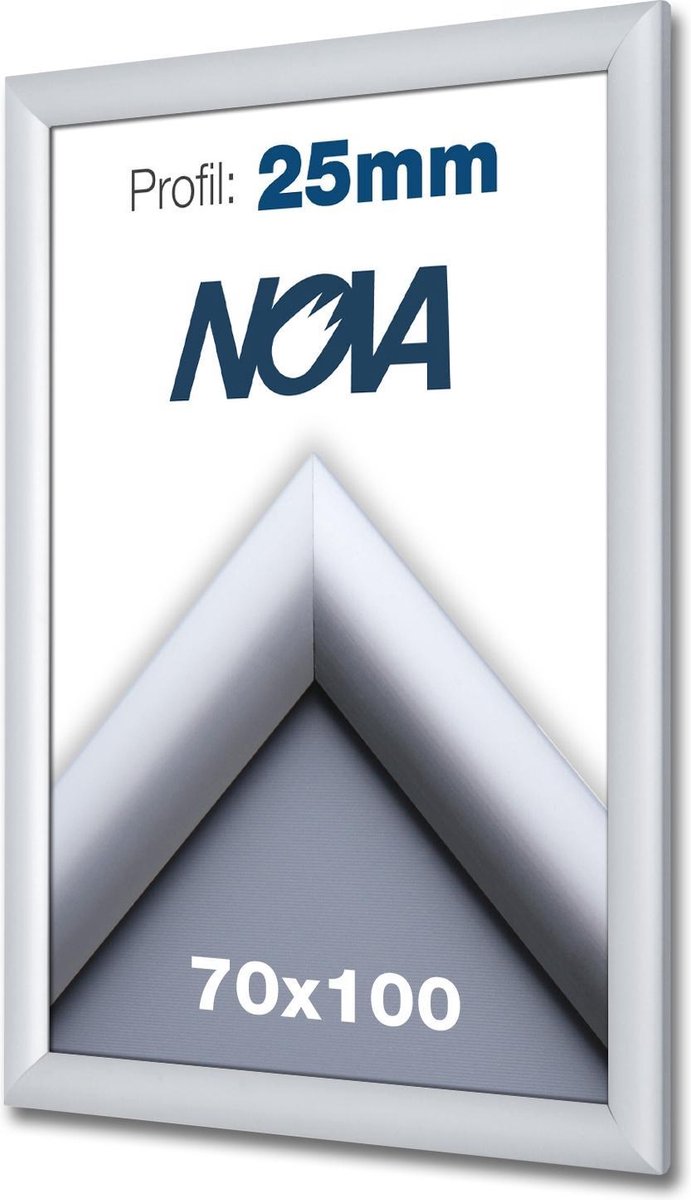 Nova 2 PACK Nova Kliklijsten B1 70 x 100 cm aluminium zilver – wissellijst - posterlijst