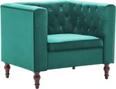 Fauteuil fluweel bekleding 86x67x71 cm groen