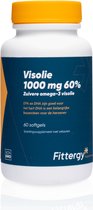 Bol.com Fittergy Supplements - Visolie 1000 mg 60% - 60 softgels - DHA is goed voor de hersenfunctie* - Vetzuren - voedingssuppl... aanbieding