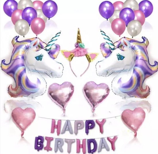 Unicorn en eenhoorn versiering met magische prints