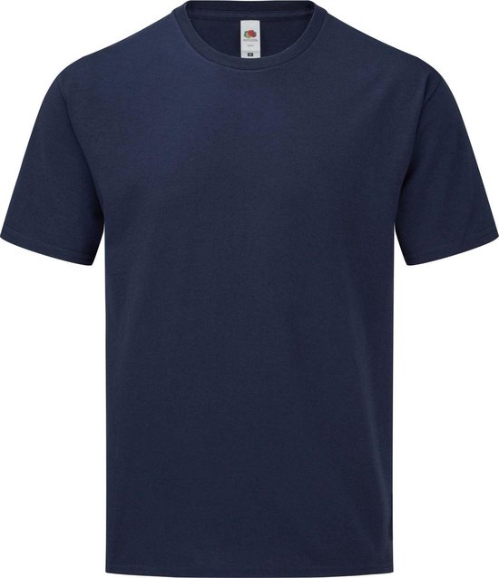 Fruit of the Loom Heren Iconic 165 Klassiek T-shirt (Marine)