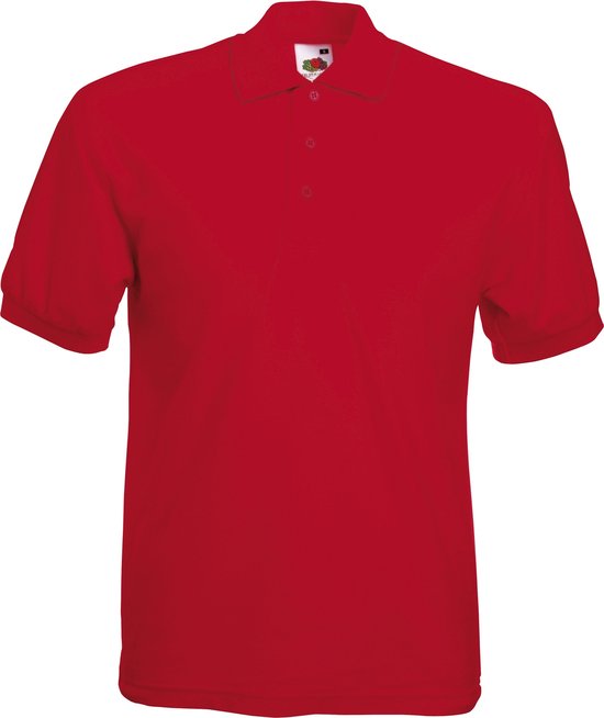 Fruit Of The Loom Heren 65/35 Pique Poloshirt Korte Mouwen (Rood)