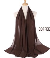 WOW PEACH  Hoofddoek Coffee| Hijab |Sjaal |Hoofddoek |Turban |Chiffon Scarf |Sjawl |Dames hoofddoek |Islam |Hoofddeksel| Musthave |