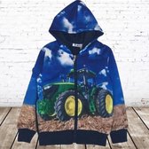 Vest met groene trekker h096 -s&C-98/104-Jongens vest