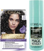 L'Oréal Cool Cream - Donkerbruin + Uitgroeispray Pakket