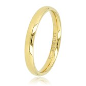My Bendel - Gladde Goudkleurige Stapelring 2,5 Mm - Gladde Stapelring • 2.5 Mm • Goudkleurig • 14K Gold Plated - met Luxe Cadeauverpakking | Sieraden Voor Dames | Maat 16.00 Mm / Maat 50