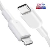 iPhone 12 Oplaadkabel 1 Meter - USB-C naar Lightning - Geschikt voor USB-C Stekker/Adapter/Oplader - Apple iPhone 12 / 12 Pro / 12 Mini / 12 Pro Max
