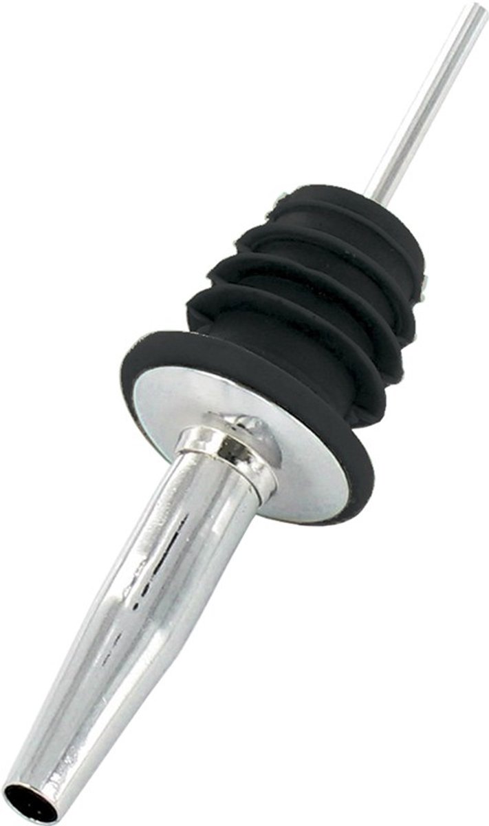 APS - Metalen schenker met rubber- Pourer with soft rubber cork black - 1 stuk