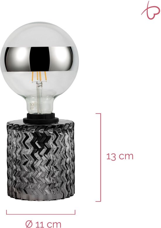 Led Rookglas Bol Pauleen LED-tafellamp Crystal Smoke E27 max. 20W Rookglas | bol