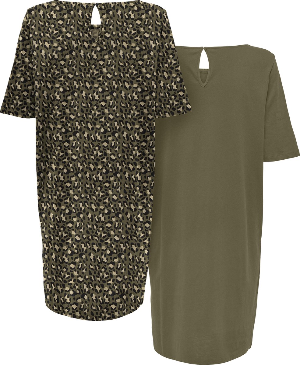 Visiter la boutique OnlyONLY OnlMAY S/S Dress Lot de 2 mini robes d'été pour femme XS S M L XL XXL Rayé Noir 100 % coton 