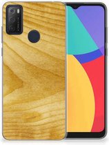 GSM Hoesje Alcatel 1S (2021) Cover Case Licht Hout