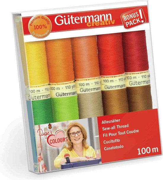 Gütermann Fashion Box Naaiset | 20x 100m Garen | SCHMETZ Naalden 80 | Meetlint