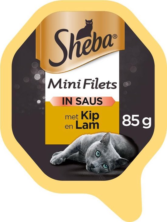 Sheba Mini Filets in Katten Natvoer - Kip & Lam - 22 x 85 gram | bol.com