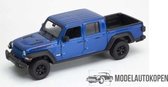 2020 Jeep Gladiator (Blauw) (20 cm) 1/24 Welly + 3 unieke modelauto stickers! - Modelauto - Schaalmodel - Modelauto - Miniatuurauto - Miniatuur autos