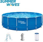 Summer Waves Frame Zwembad  | Ø 457 cm x 122 cm | Inclusief Filterpomp | Inclusief Trap | Blauw
