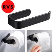 HMerch™ Toiletrolhouder - Zwart - RVS - Toiletrolhouder zonder boren - Zelfklevend - WC Rolhouder - WC rol houder