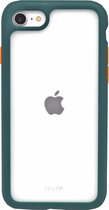 IYUPP Bumper geschikt voor Apple iPhone 7 / 8 / SE 2020 / SE 2022 Hoesje Groen x Transparant - Shockproof