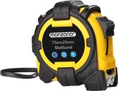 Monzana Meetlint Lintmeter 7,5m Eindhaak Autorolsysteem Vergrendeling Centimeter