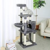 Huisdier Katten Boomhut -Krabpaal -Entertainment Speeltuin -Cat's Activity Center- met dubbele condos-Kat speelgoed - voor katten - AMT0056GY