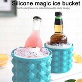 Ijsblokjesvorm - ijsblokjesvorm met deksel - ijsblokjesvorm silicone - ijsblokjes herbruikbare - Whiskey - Luxe - Blauw - 600ML