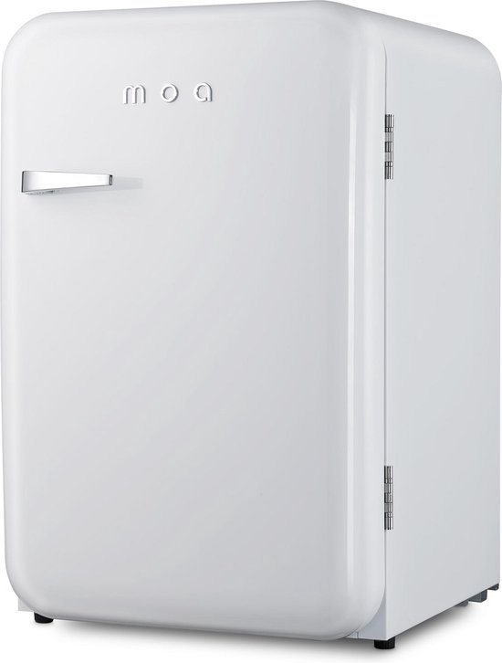Koelkast: MOA Retro Koelkast Tafelmodel - 115 liter - Hoogglans Wit - RF130W, van het merk MOA