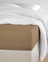 Luxury Bedding - hoeslaken- jersey- stretch- Lits-jumeaux- 190x220+40cm- geschikt voor boxspring- Taupe